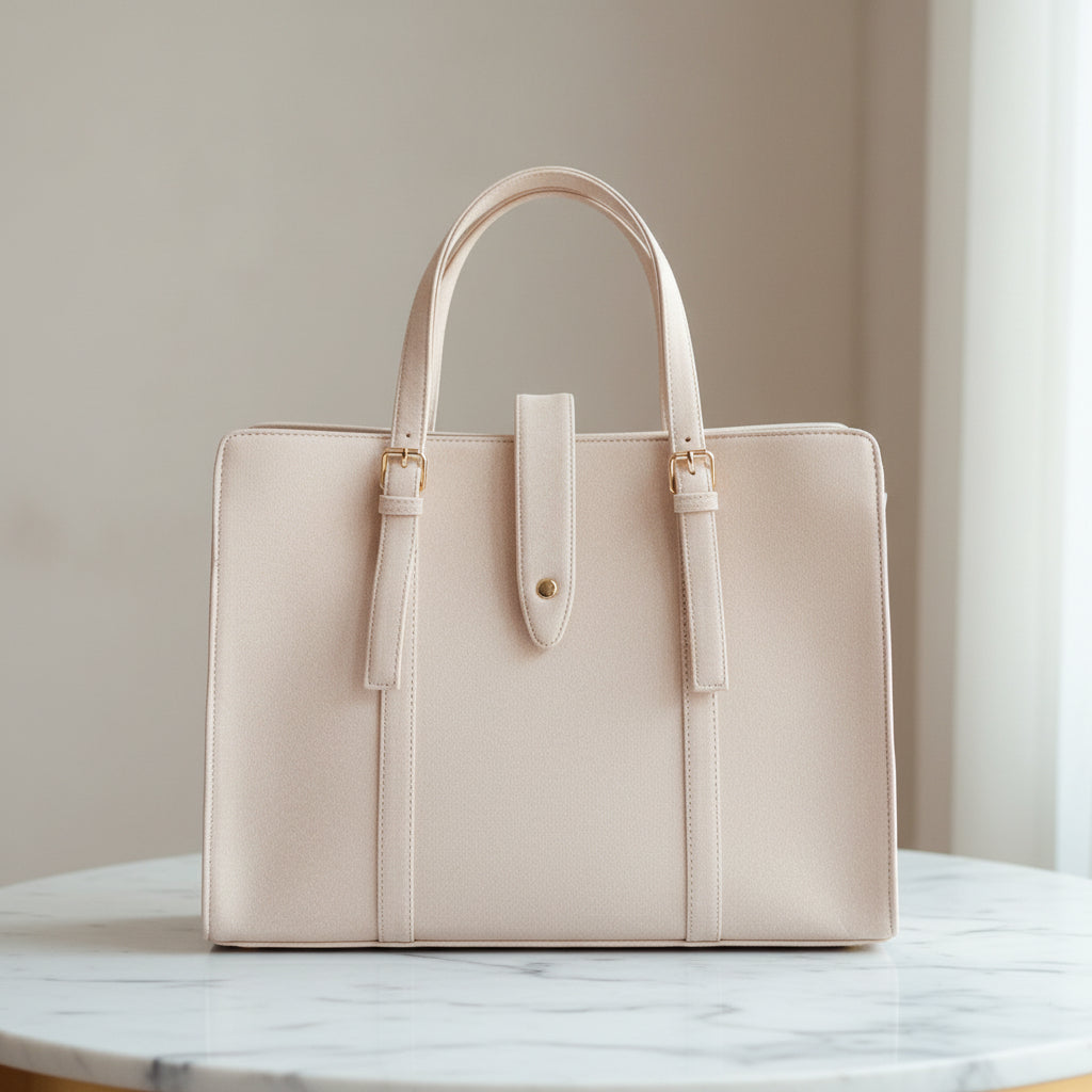 Tote big bag Button cream