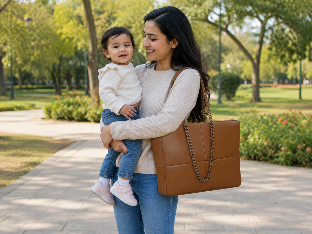 Soft tote -Brown