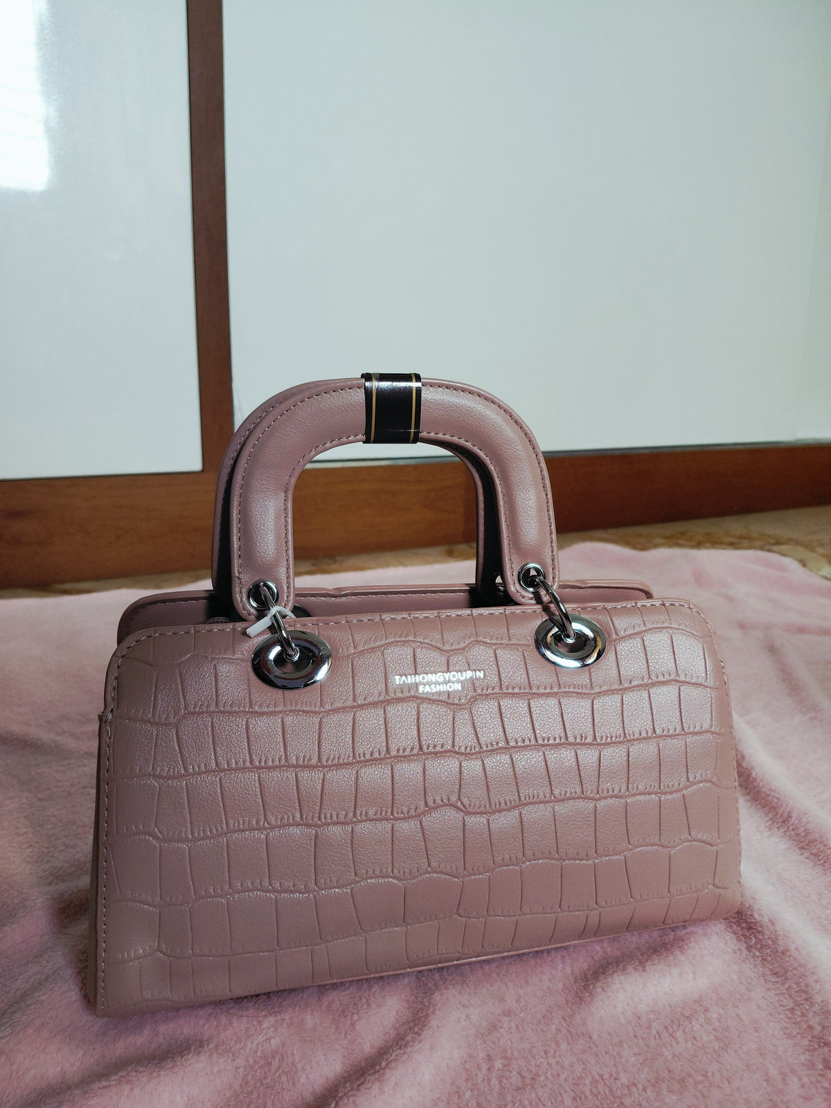 Top-Handle Satchel Bag - Dusty Pink