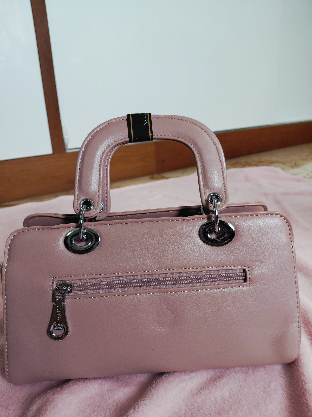 Top-Handle Satchel Bag - Dusty Pink