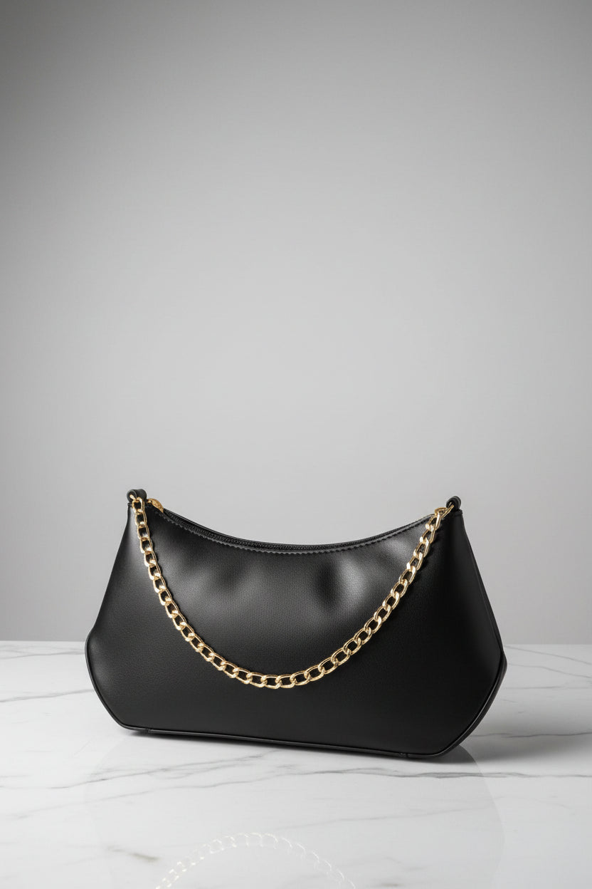 Baguette Shoulder Bag - Black