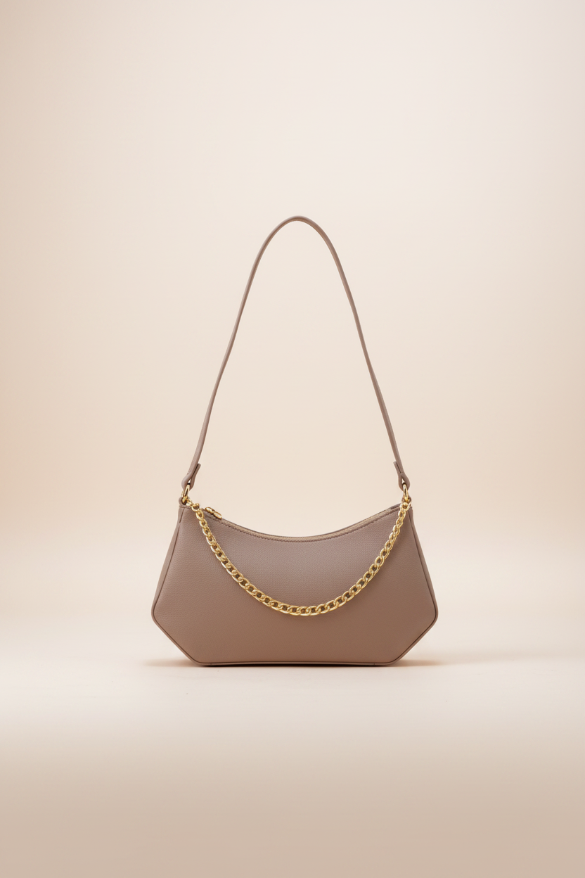 Baguette Shoulder Bag - Beige