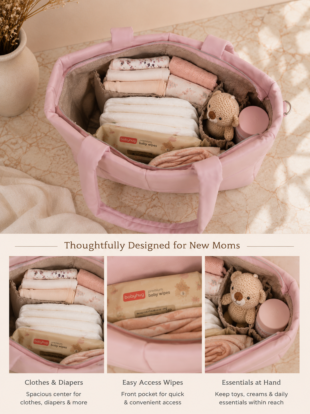 Soft tote -Pink