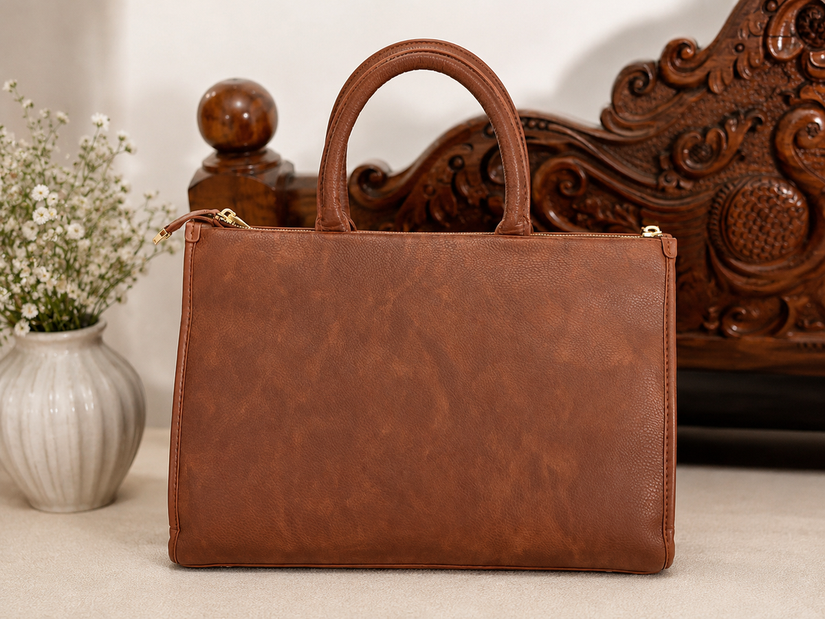 Structured bag Brown